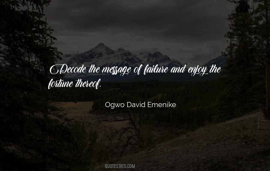 Ogwo David Quotes #1196479