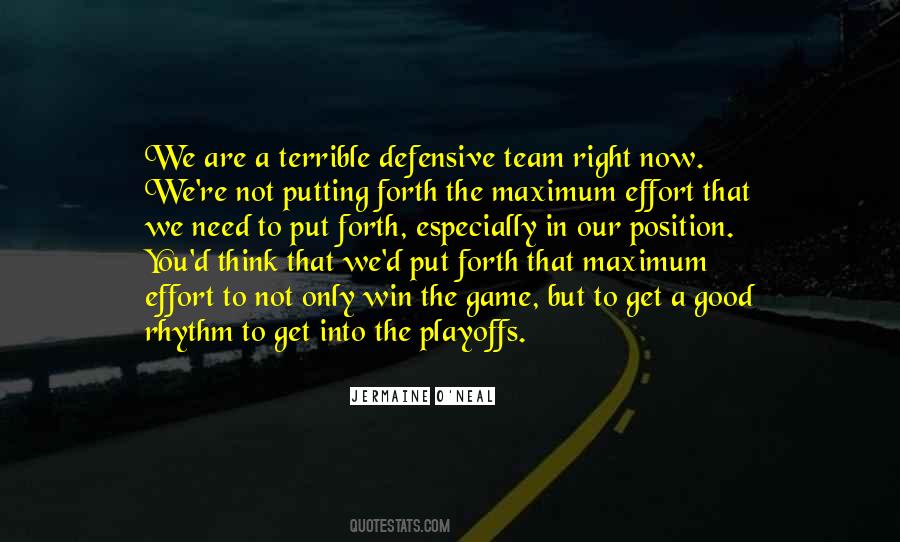 Quotes About The Playoffs #617797