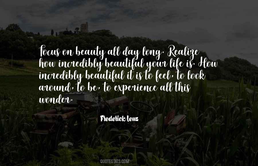 Feel The Beauty Of Life Quotes #822365