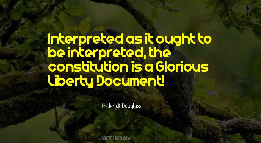 Frederick Douglass Constitution Quotes #883532