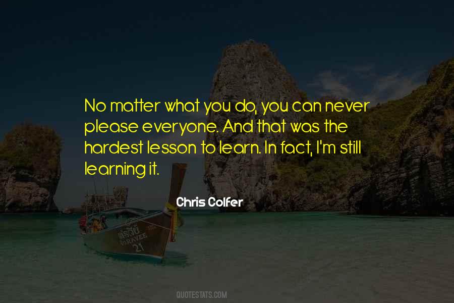 Lesson To Learn Quotes #1075240