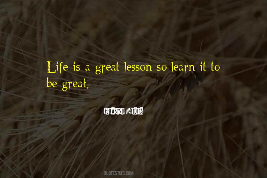 Lesson To Learn Quotes #113162