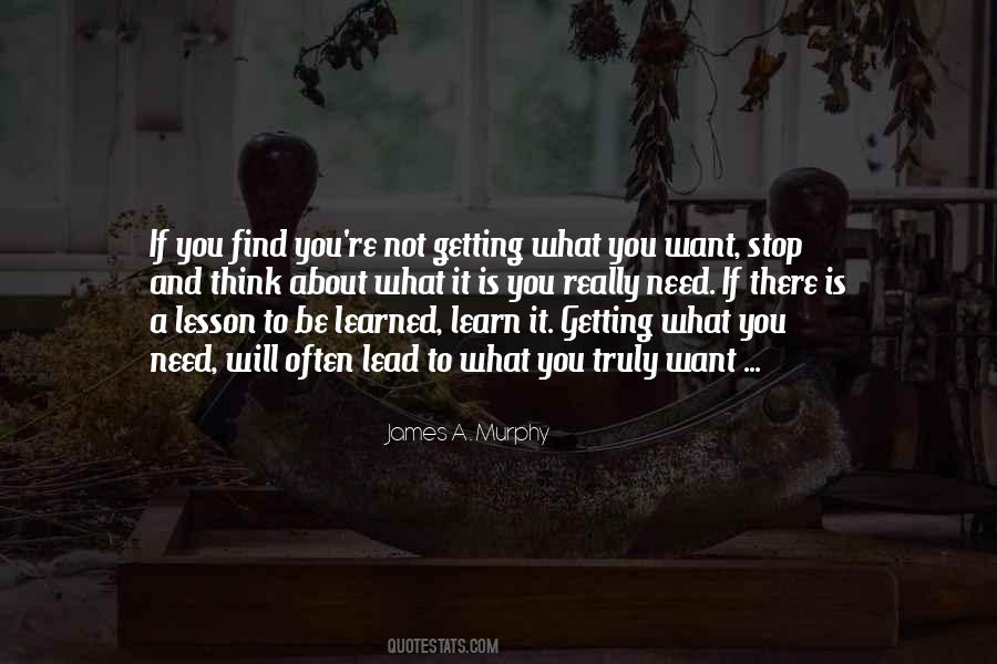 Lesson To Learn Quotes #120637