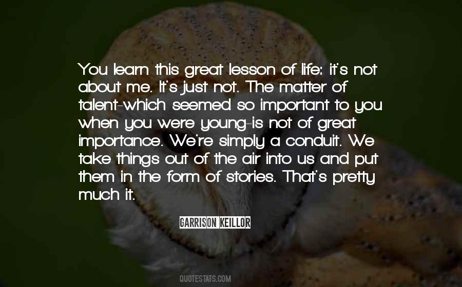 Lesson To Learn Quotes #198311