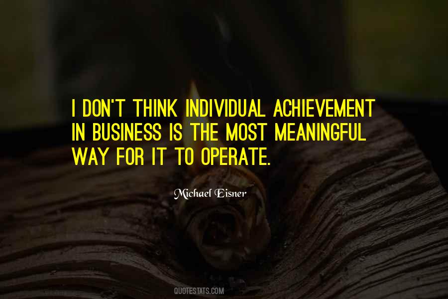 Individual Achievement Quotes #607487