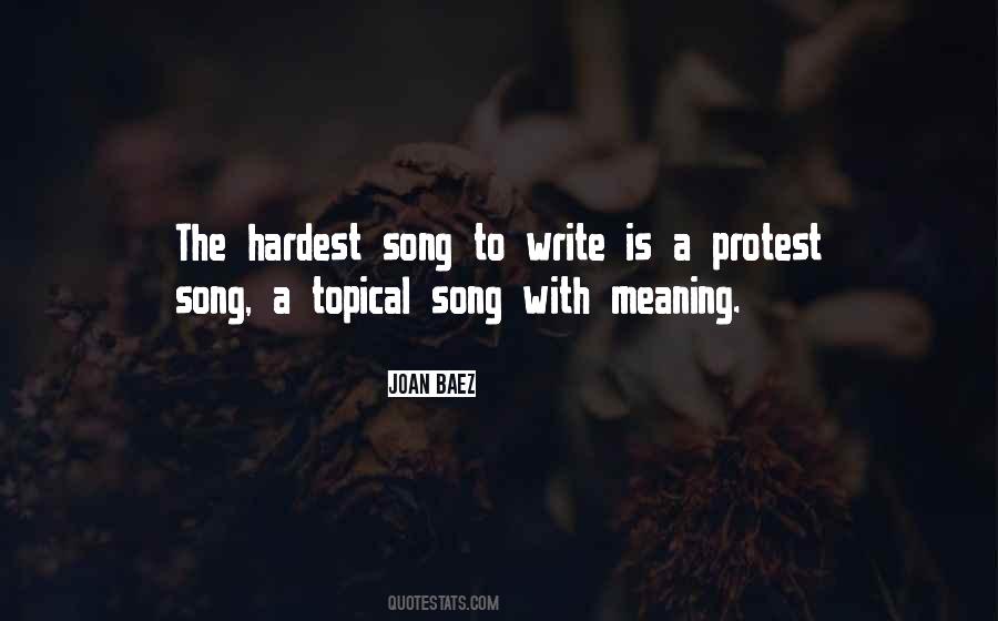 Protest Song Quotes #1539539