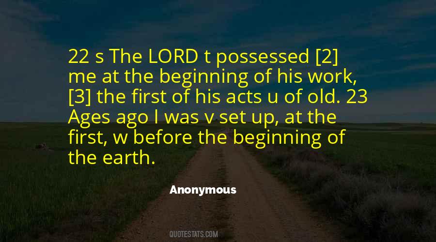 Beginning Of The Earth Quotes #777891