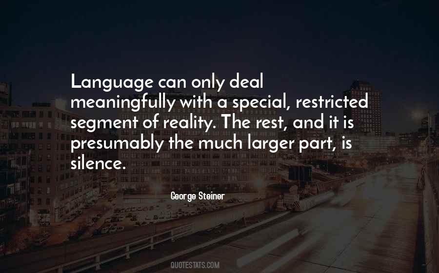The Language Of Silence Quotes #848612