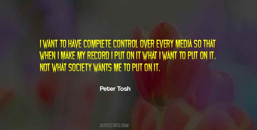 Control Over Society Quotes #495467