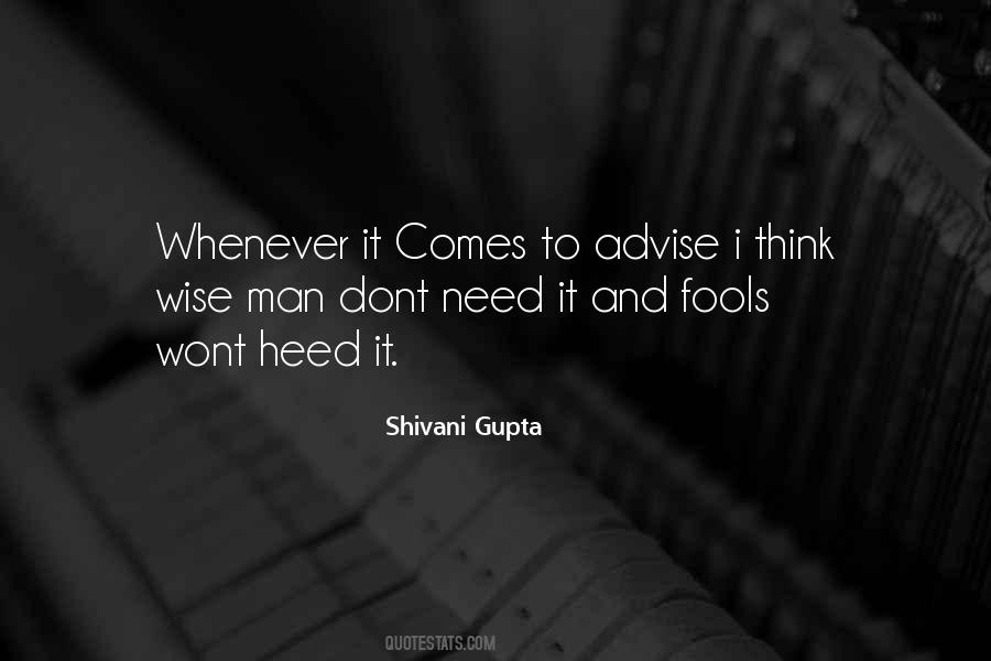 Wise Advise Quotes #1855485