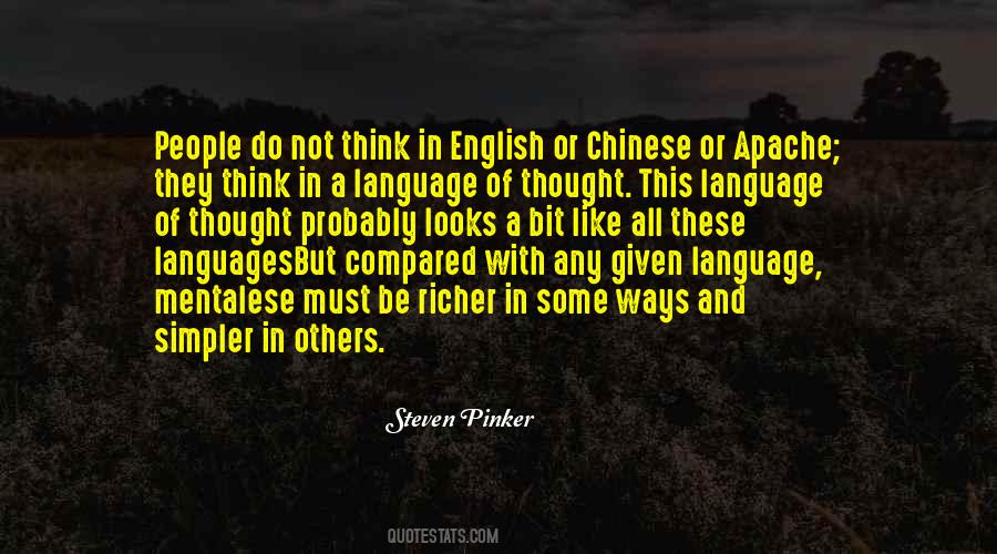 Quotes About Language And Thinking #68457