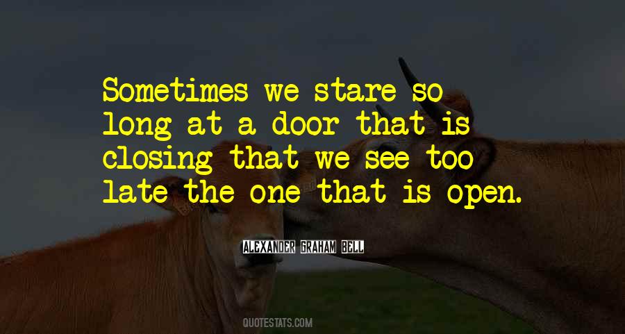 Closing The Door Quotes #1291081