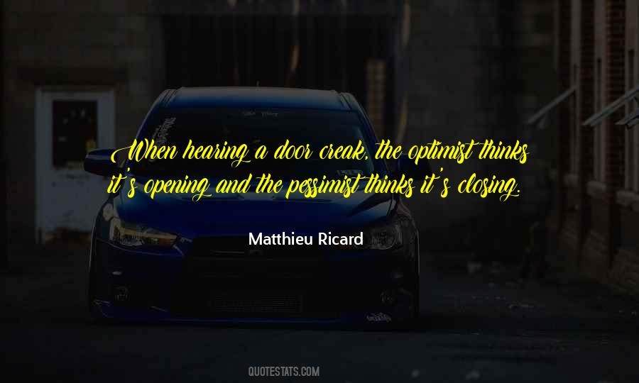 Closing The Door Quotes #476623