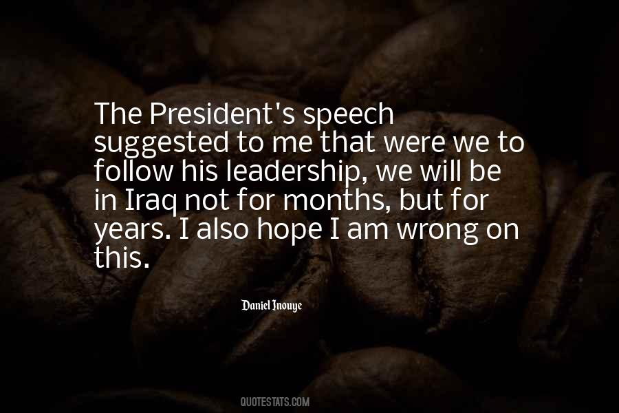 Leadership Speech Quotes #1040612