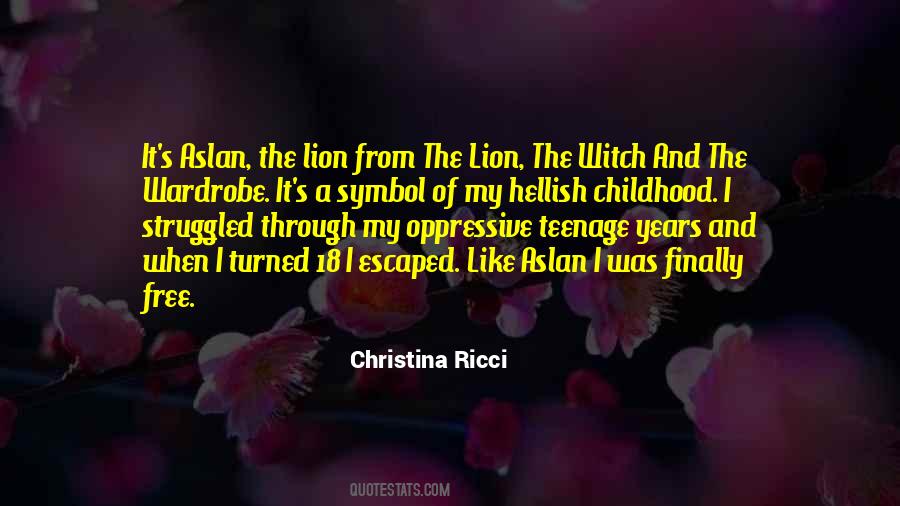 Aslan From The Lion The Witch And The Wardrobe Quotes #1271693