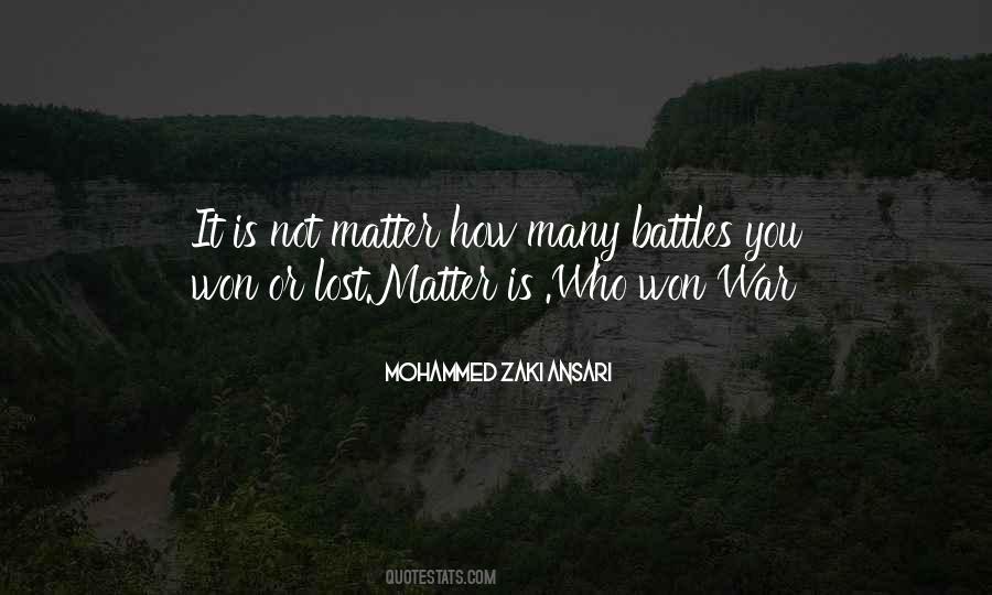 War Is Won Quotes #29802