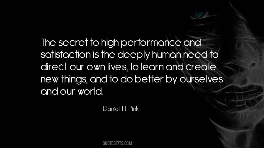 One Human Performance Quotes #257404