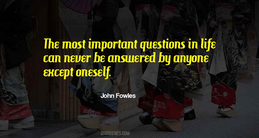Important Questions Quotes #550129
