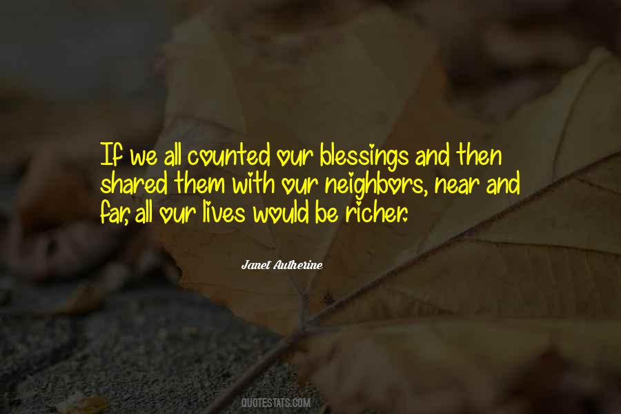 Counted Blessings Quotes #1515648