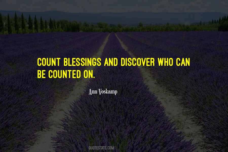 Counted Blessings Quotes #1679496