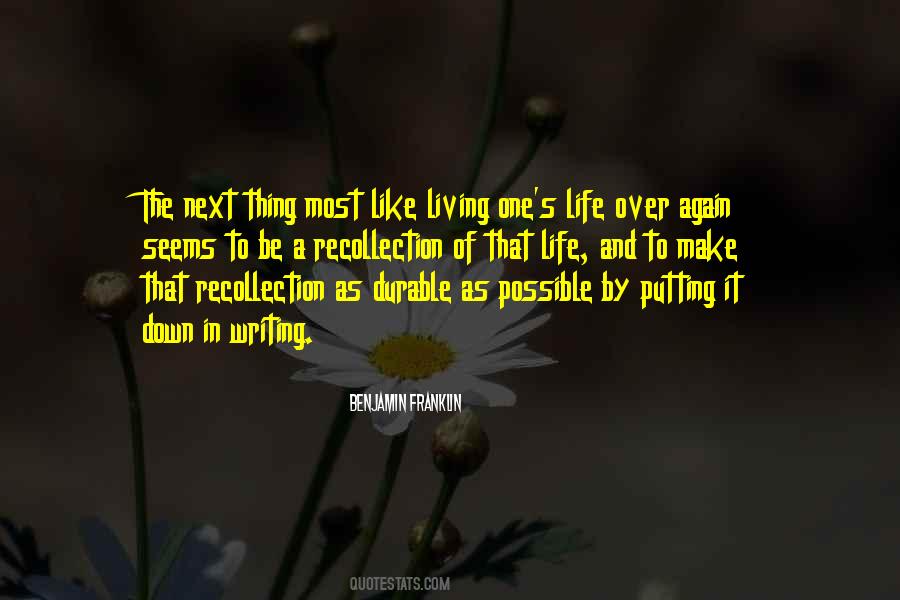 Living Again Quotes #472992