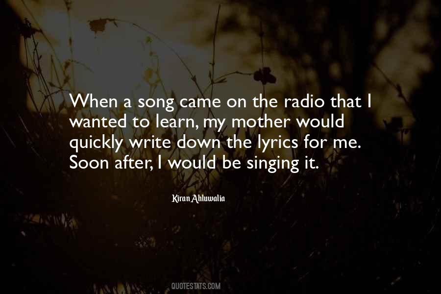 Singing Song Quotes #286705