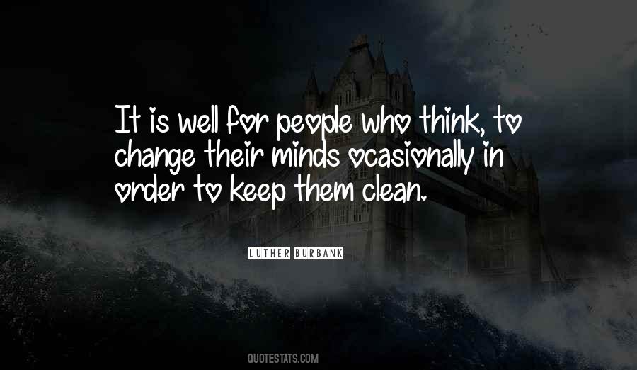 Keep Clean Quotes #578191