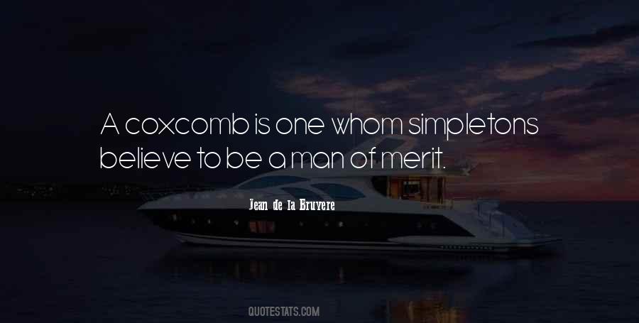 Coxcomb Quotes #31396