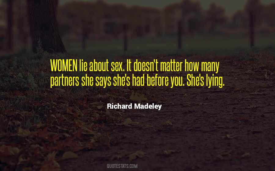 Women Lie Quotes #181367