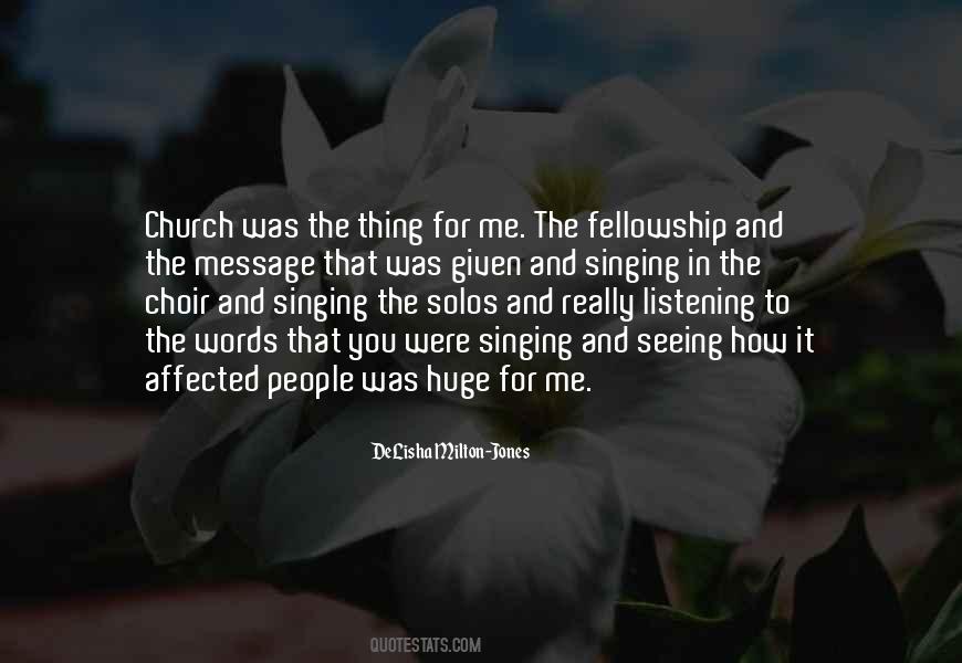 Fellowship Church Quotes #313299
