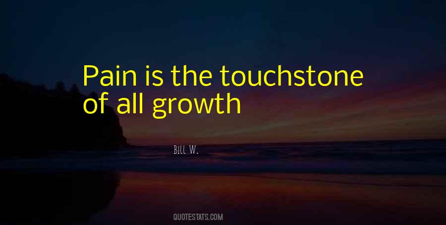 Pain Is The Touchstone Quotes #1279421