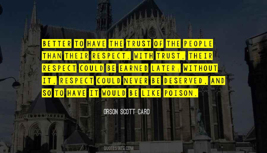 Trust Respect Quotes #150053