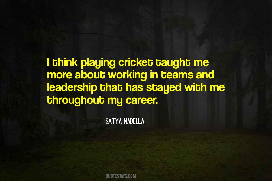 Cricket Playing Quotes #1516763