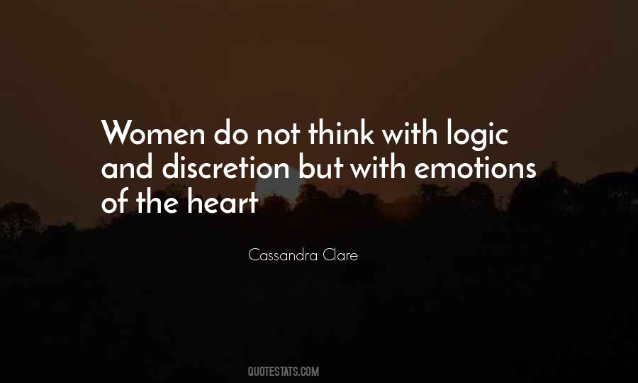 Emotions Vs Logic Quotes #113343