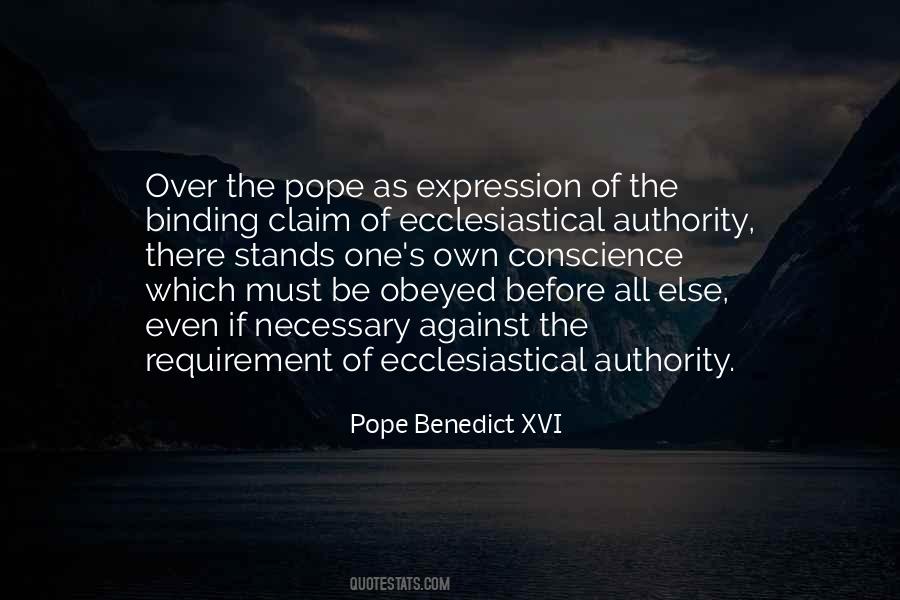 Ecclesiastical Authority Quotes #184036