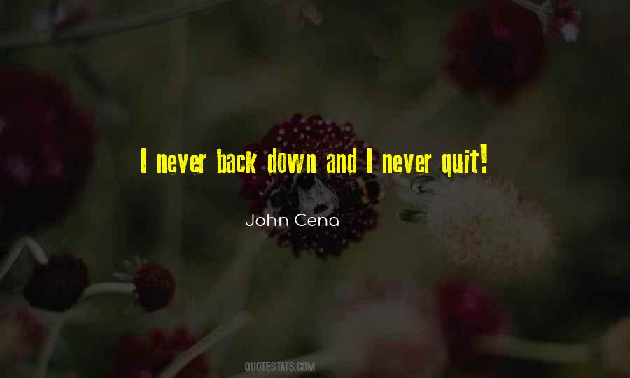 I Never Back Down Quotes #91158