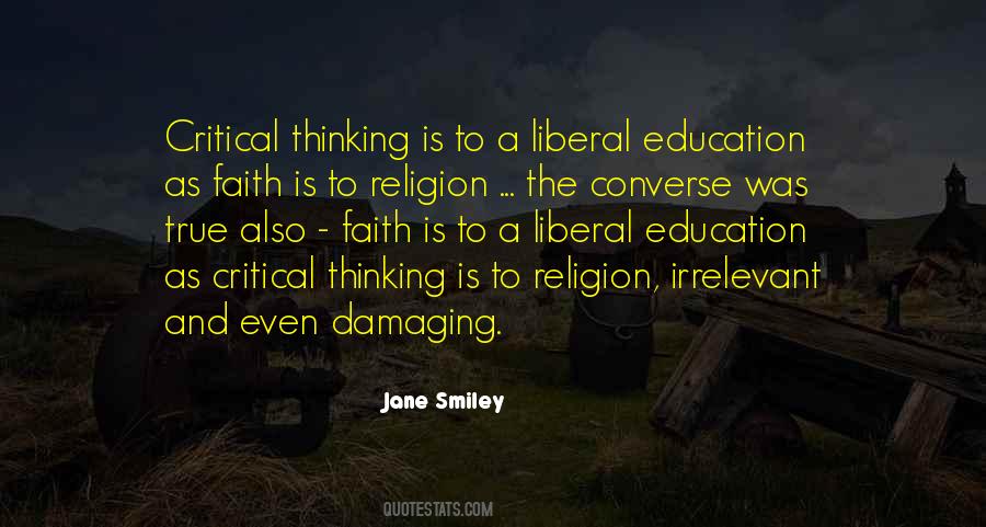 Critical Thinking Religion Quotes #1812133