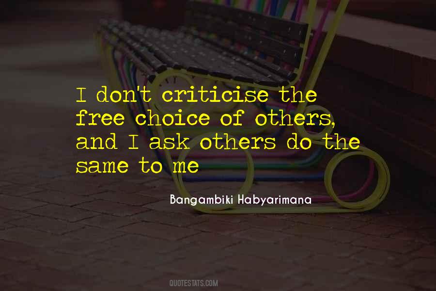 Criticise Others Quotes #1030801