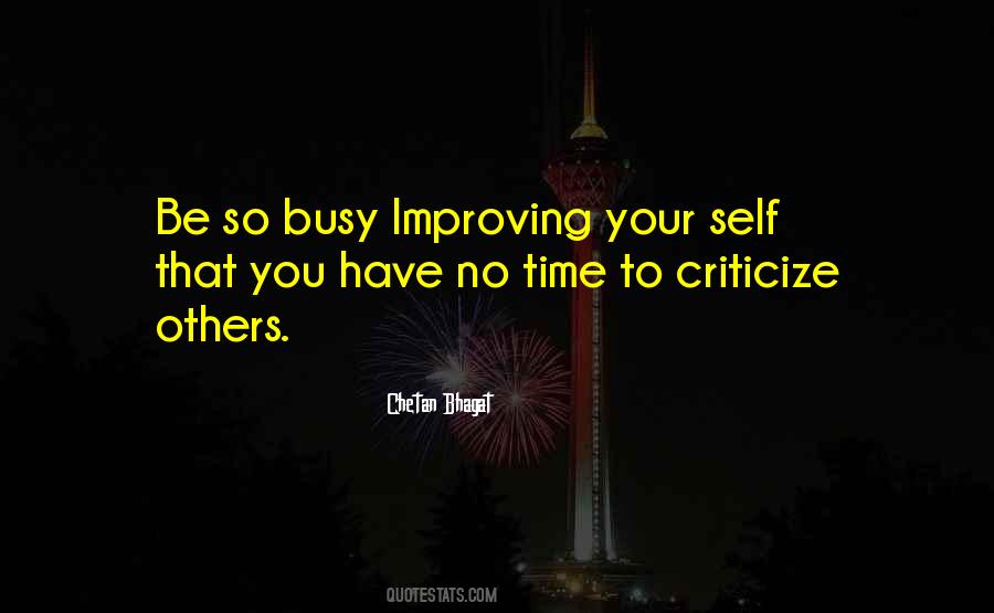 Criticize Yourself Quotes #101030