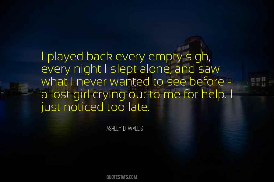 Crying In The Night Quotes #794692