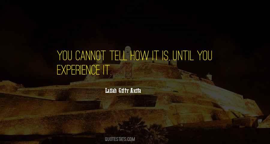 Until You Experience It Quotes #889110