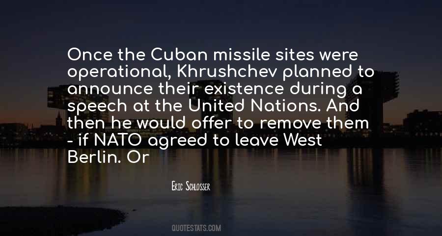 Cuban Missile Quotes #742063