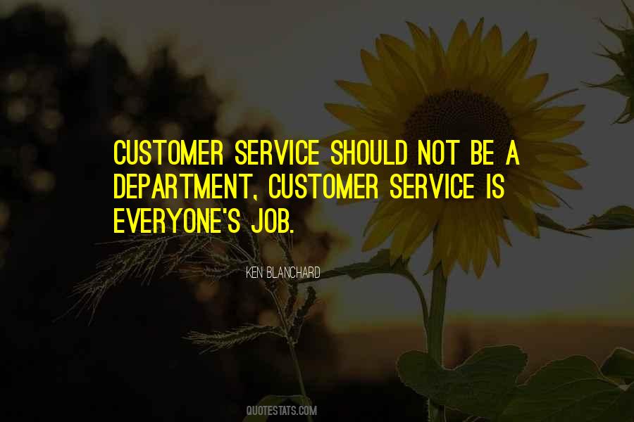 Customer Service Department Quotes #1385022