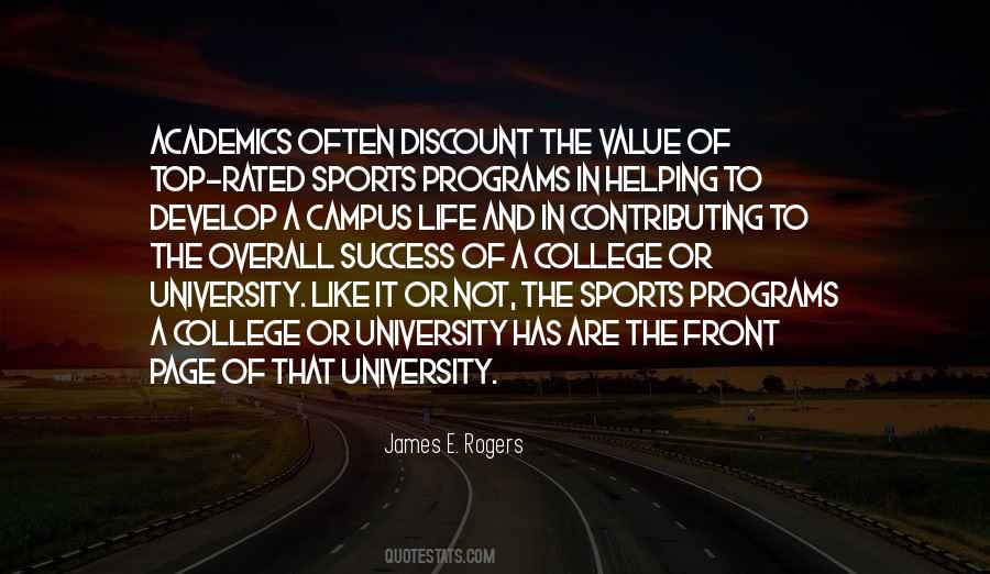 Value Of Sports Quotes #1607068