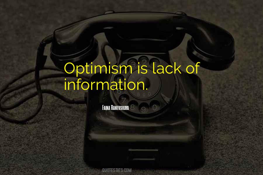 Optimism Is Quotes #830051