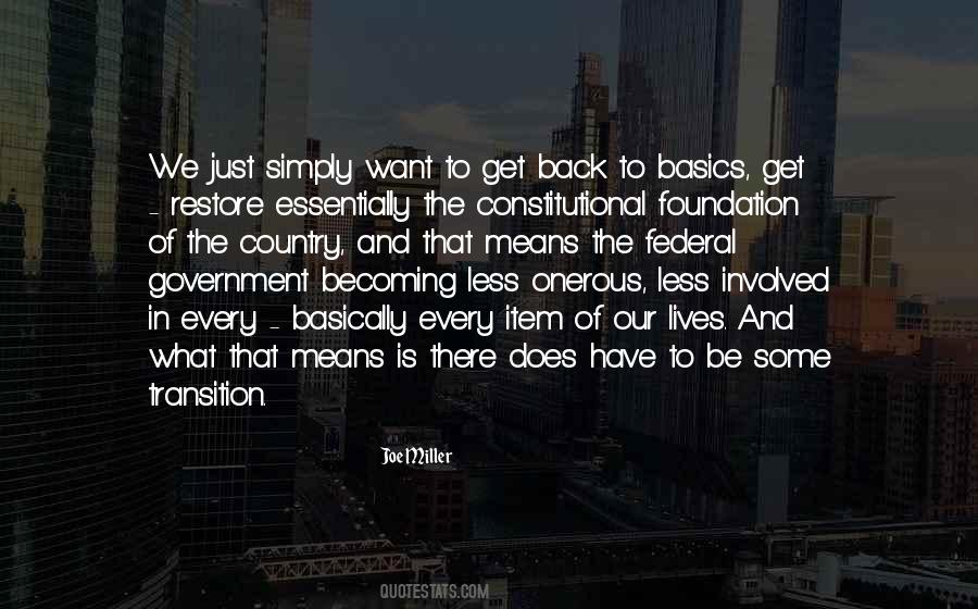 Back To The Basics Quotes #1092758
