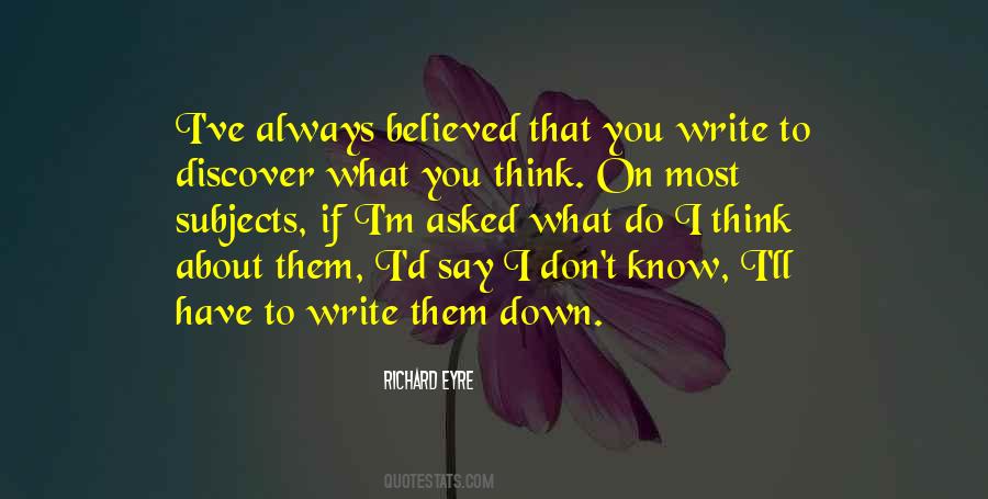 Write To Quotes #1335820