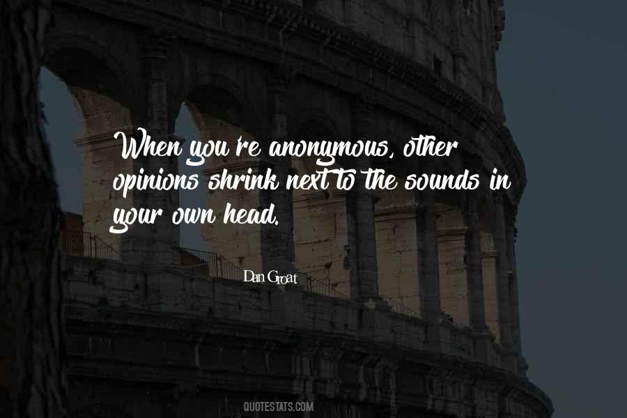 In Your Own Head Quotes #300704