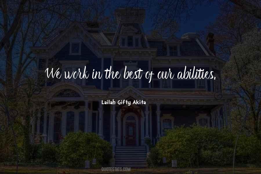 Our Abilities Quotes #1642865