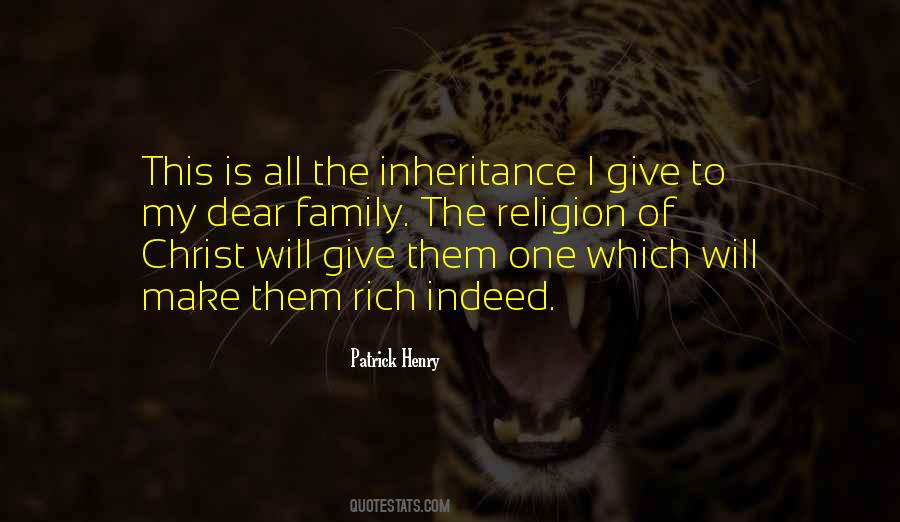 Family Inheritance Quotes #715191